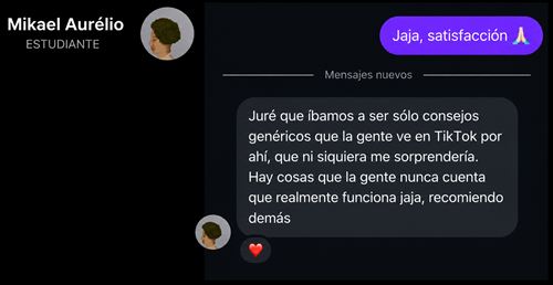 Depoimento Alumno GLOWM7
